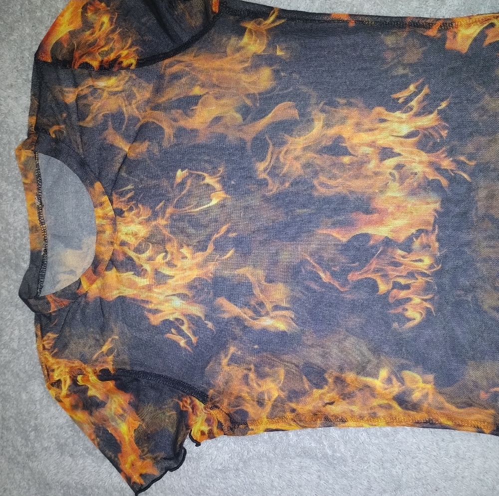 Mesh Top Shirt See through